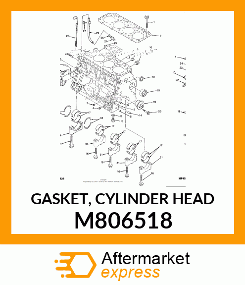 GASKET, CYLINDER HEAD M806518