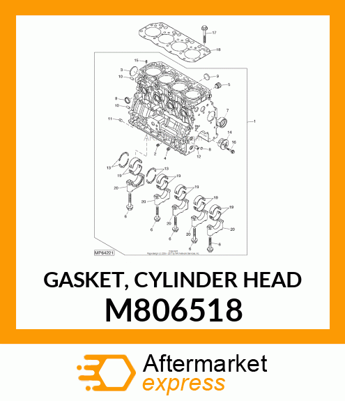 GASKET, CYLINDER HEAD M806518