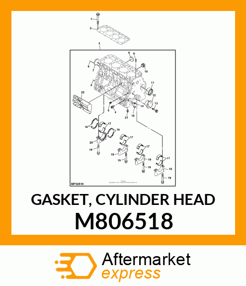 GASKET, CYLINDER HEAD M806518