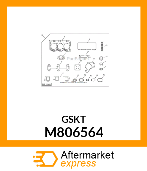 GASKET, INTAKE MANIFOLD M806564