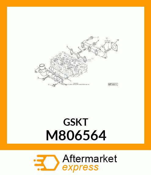 GASKET, INTAKE MANIFOLD M806564