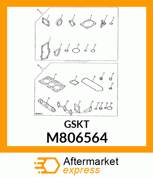 GASKET, INTAKE MANIFOLD M806564