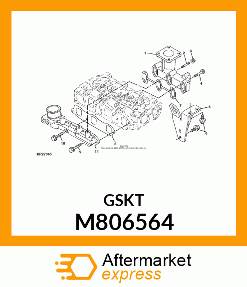 GASKET, INTAKE MANIFOLD M806564