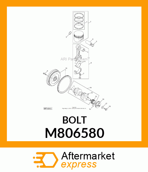 BOLT, ROD M806580