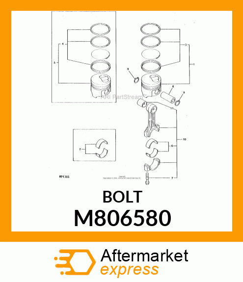 BOLT, ROD M806580