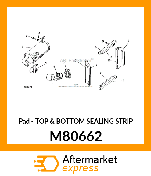 Pad - TOP & BOTTOM SEALING STRIP M80662