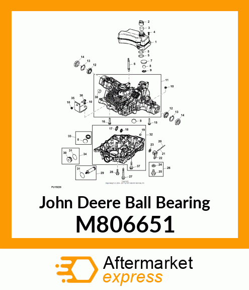 BEARING, BALL 25.375ID X 47OD X 12W M806651