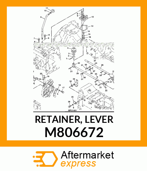 RETAINER, LEVER M806672