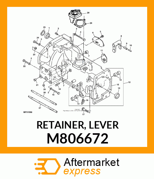 RETAINER, LEVER M806672