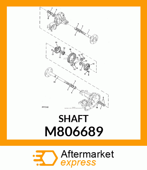 Shaft - SHAFT, LH AXLE M806689