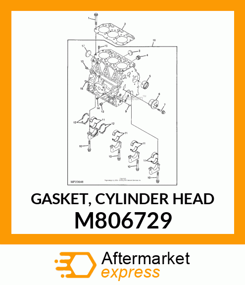 GASKET, CYLINDER HEAD M806729