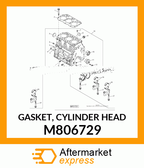 GASKET, CYLINDER HEAD M806729