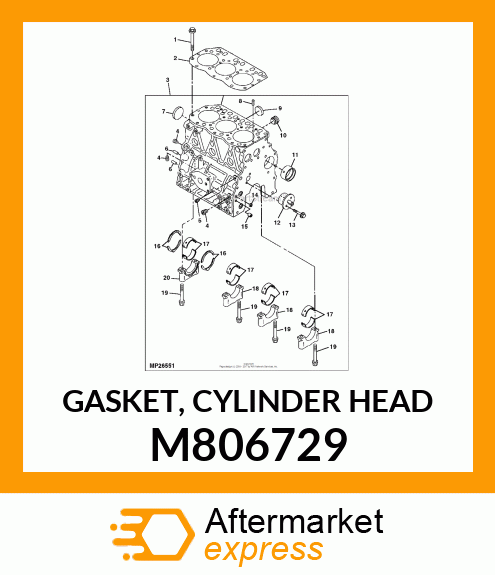 GASKET, CYLINDER HEAD M806729