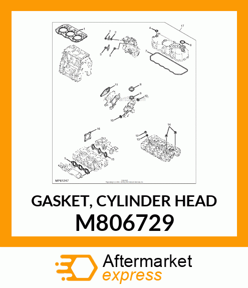 GASKET, CYLINDER HEAD M806729