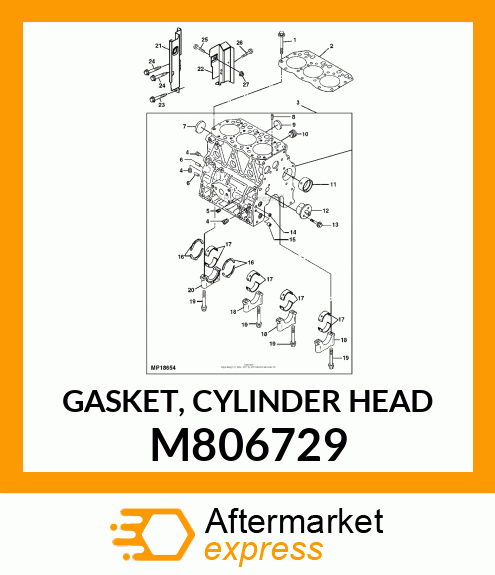 GASKET, CYLINDER HEAD M806729