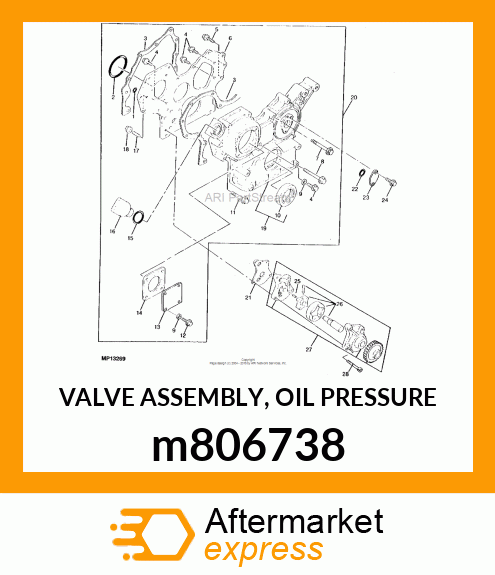 VALVE ASSEMBLY, OIL PRESSURE m806738