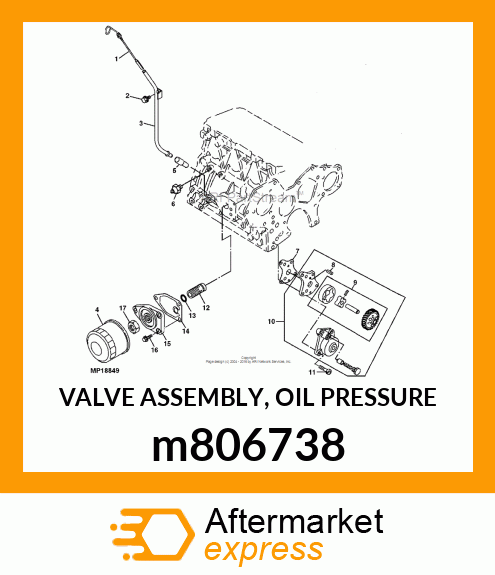 VALVE ASSEMBLY, OIL PRESSURE m806738