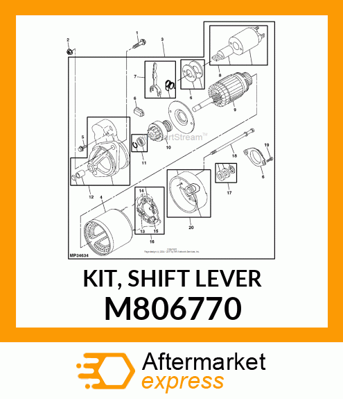 KIT, SHIFT LEVER M806770