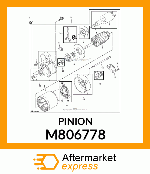 PINION ASSY M806778