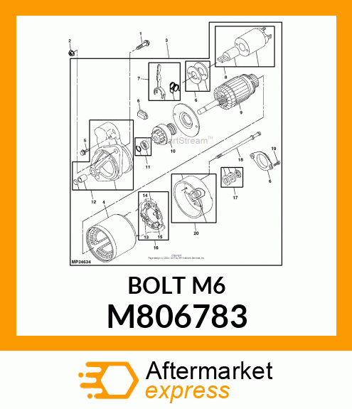 BOLT M6 M806783