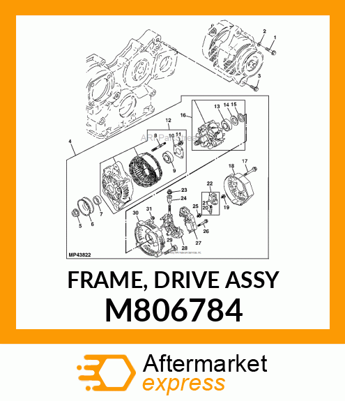 FRAME, FRAME, DRIVE ASSY M806784