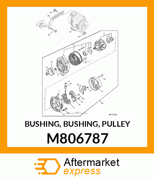 BUSHING, BUSHING, PULLEY M806787