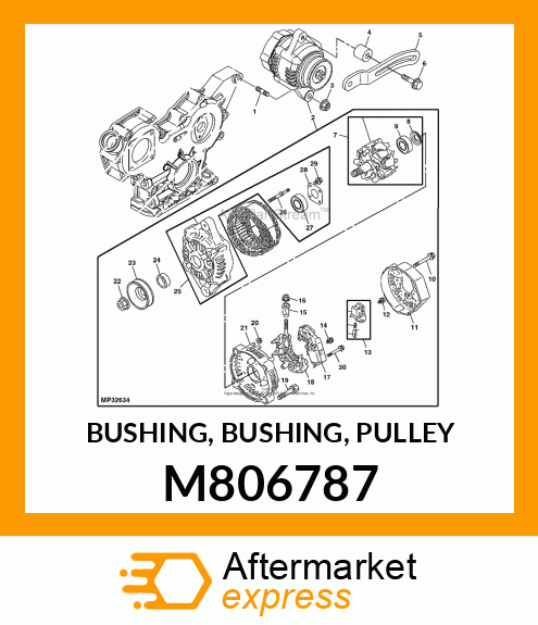 BUSHING, BUSHING, PULLEY M806787