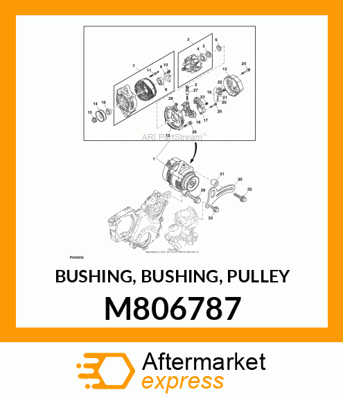 BUSHING, BUSHING, PULLEY M806787