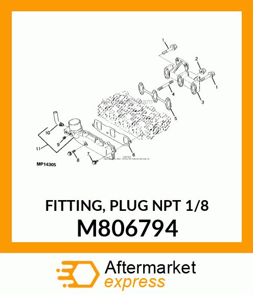 FITTING, PLUG NPT 1/8 M806794