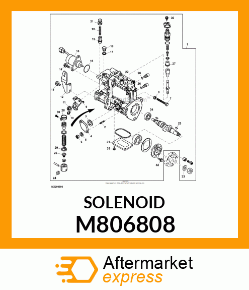 SOLENOID, FUEL CUT M806808