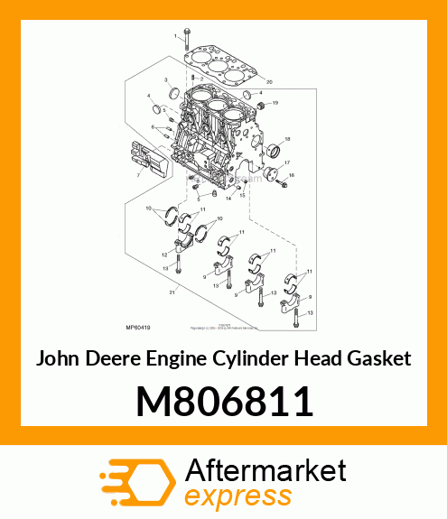 ENGINE CYLINDER HEAD GASKET, GASKET M806811