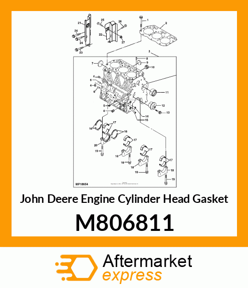 ENGINE CYLINDER HEAD GASKET, GASKET M806811