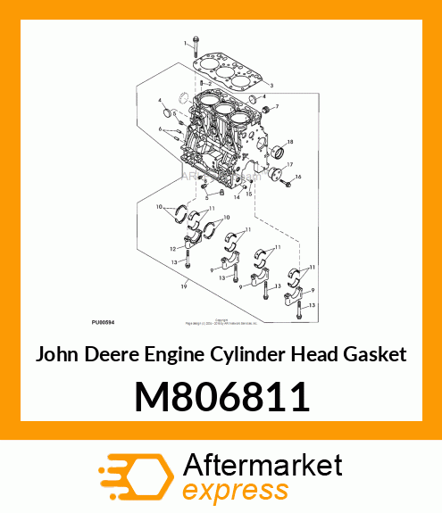 ENGINE CYLINDER HEAD GASKET, GASKET M806811