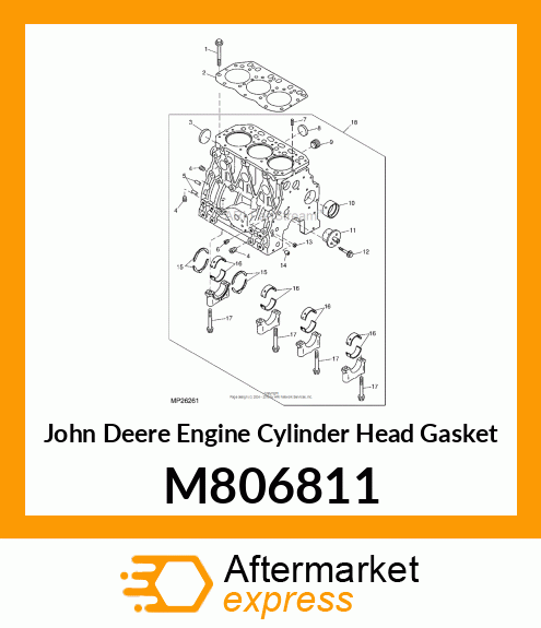 ENGINE CYLINDER HEAD GASKET, GASKET M806811