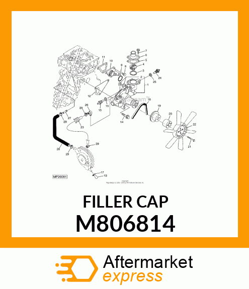 FILLER CAP, CAP, FUEL M806814