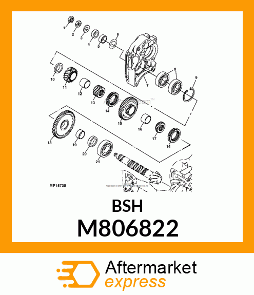 BUSHING, BUSHING 34 X 40 X 26 M806822