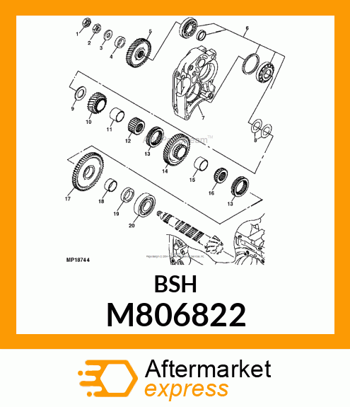 BUSHING, BUSHING 34 X 40 X 26 M806822