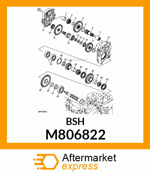 BUSHING, BUSHING 34 X 40 X 26 M806822