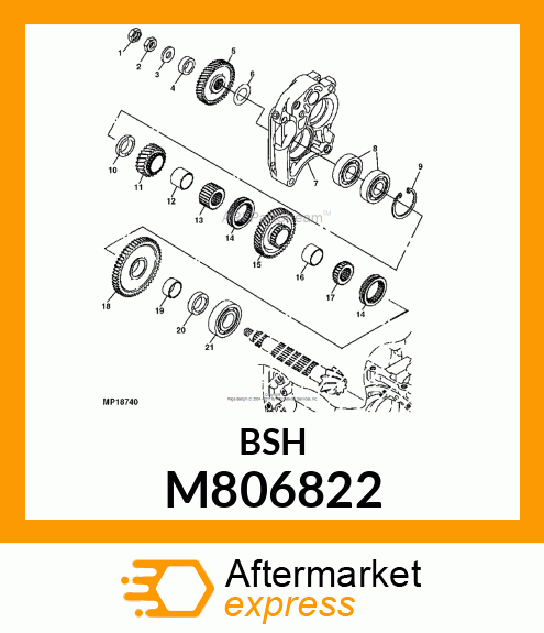 BUSHING, BUSHING 34 X 40 X 26 M806822