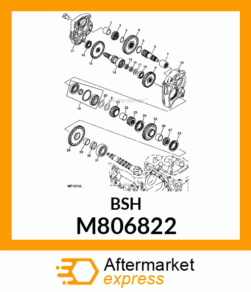 BUSHING, BUSHING 34 X 40 X 26 M806822