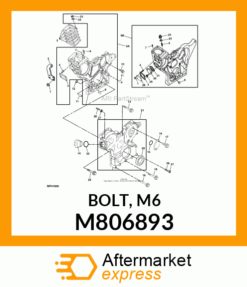 BOLT, M6 M806893