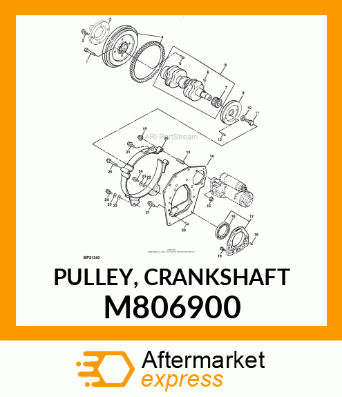 PULLEY, CRANKSHAFT M806900