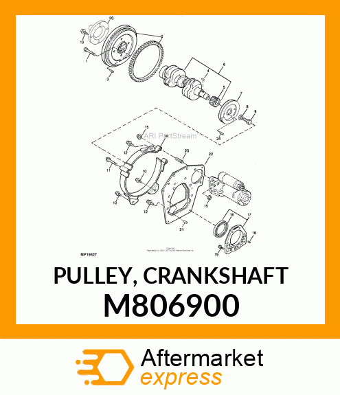 PULLEY, CRANKSHAFT M806900