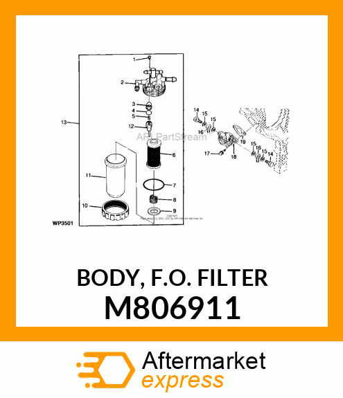 BODY, F.O. FILTER M806911