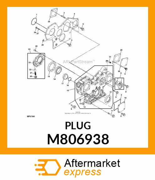 PLUG, PLUG R 3/8 M806938