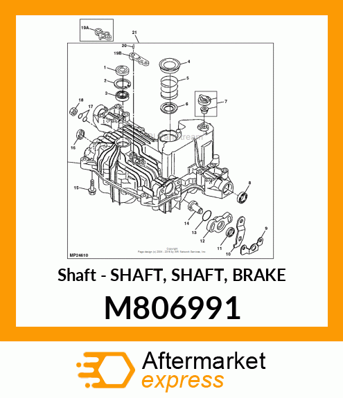 Shaft - SHAFT, SHAFT, BRAKE M806991