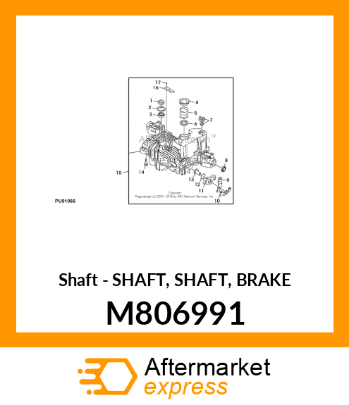 Shaft - SHAFT, SHAFT, BRAKE M806991