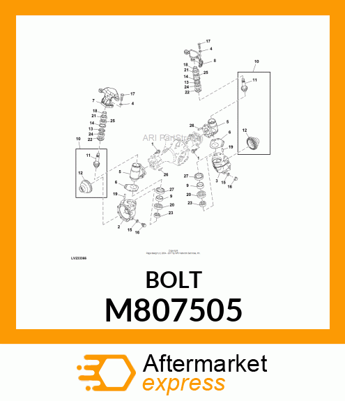 BOLT, BOLT, 12 X 12 M807505