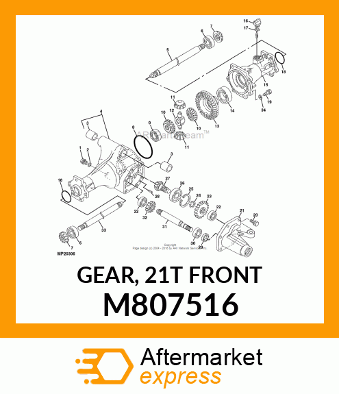 GEAR, 21T FRONT M807516