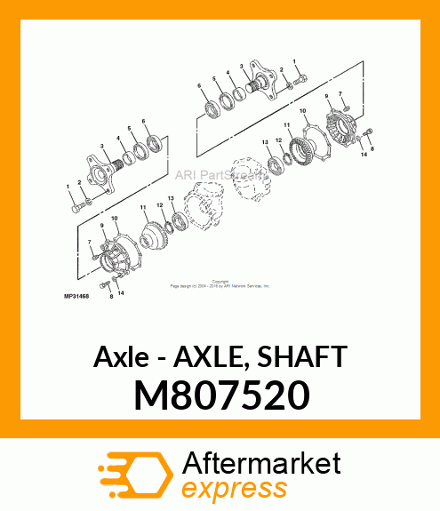 Axle - AXLE, SHAFT M807520